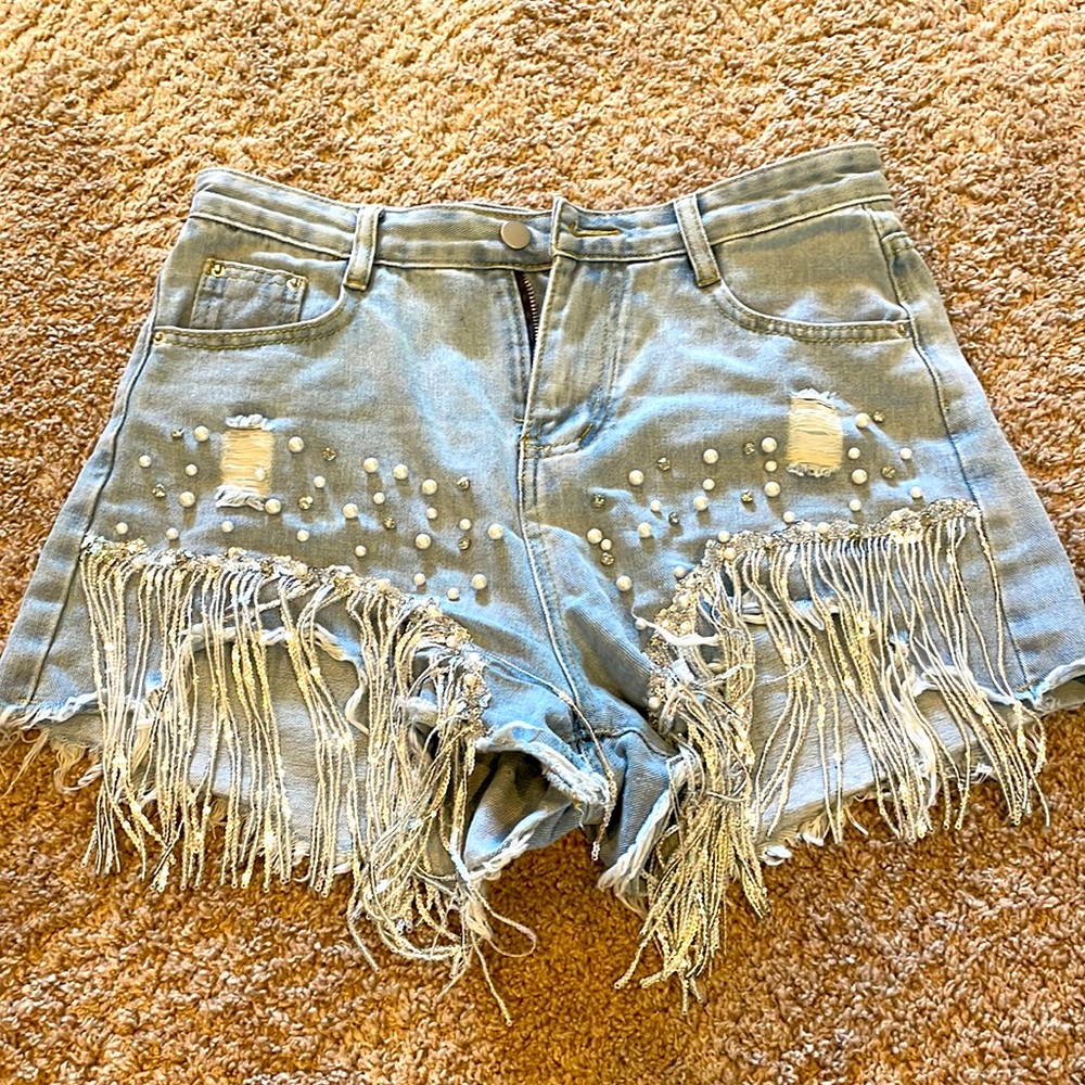 Rhinestone shorts